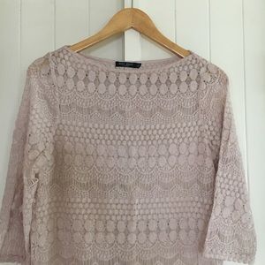 Blush lace top